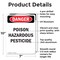 Signmission Poison Hazardous Pesticide Danger Sign, Aluminum, 7in W x 10in L, 2PK OS-2PACK-DS-A-710-V-1979 - alternate 2